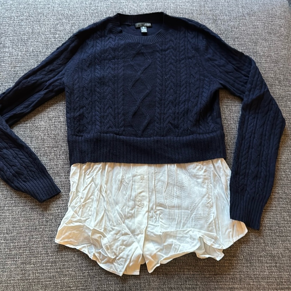 Aqua cashmere sweater